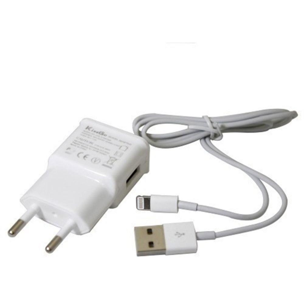 Carregador Parede Com Cabo Lightning Hrebos 2A Branco