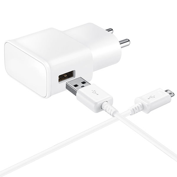 Carregador Parede Com Cabo Micro Usb Hrebos 2A Branco