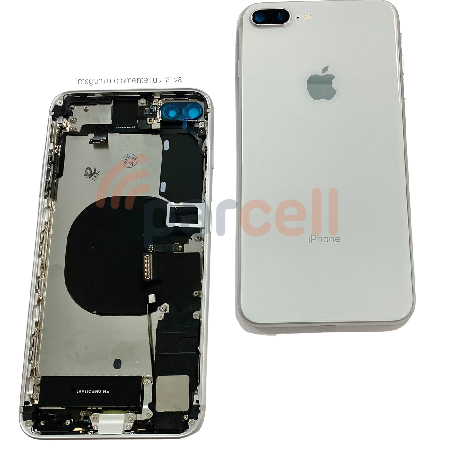 Carcaça Completa Iphone 8 Plus Prata
