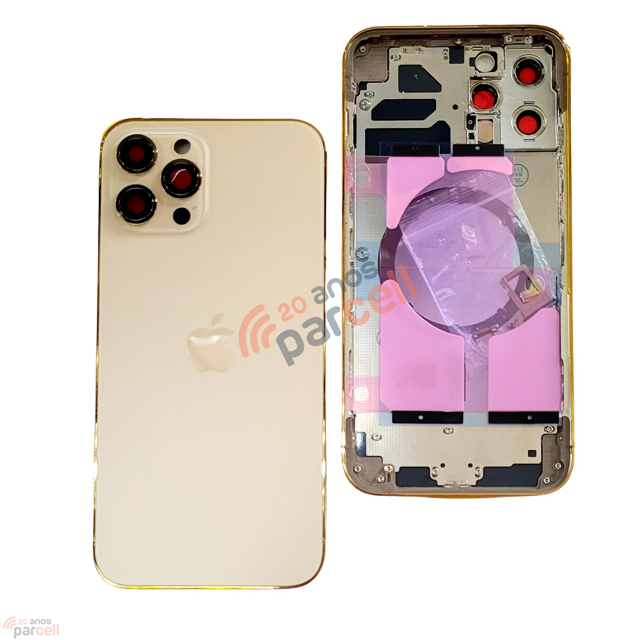 Carcaça Iphone 12 Pro Max Dourado