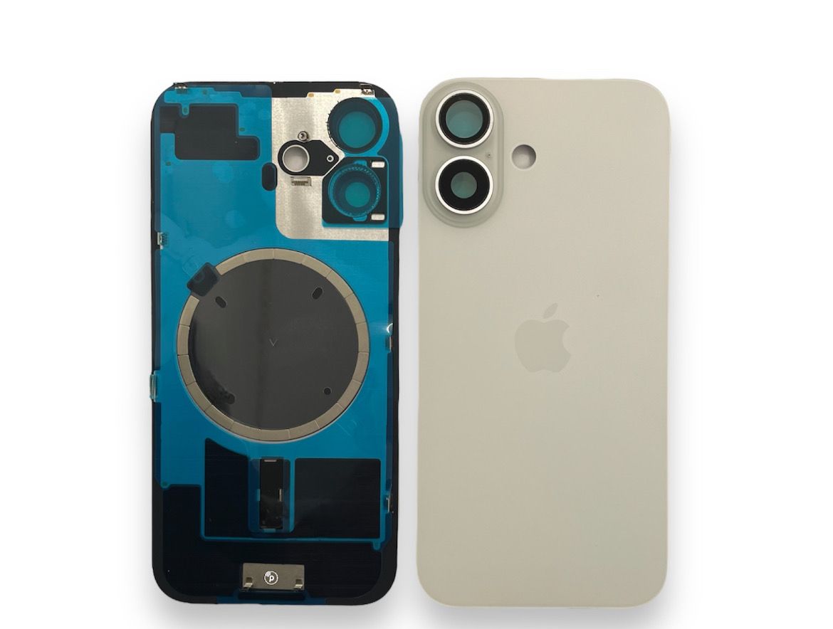 Tampa de Bateria Iphone 16 Branco Com Aro