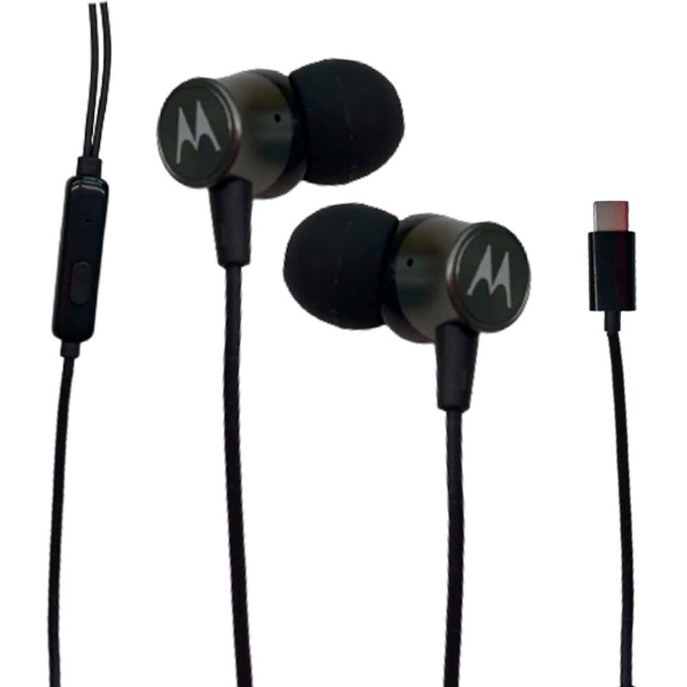 Fone de Ouvido Motorola Tipo C Preto