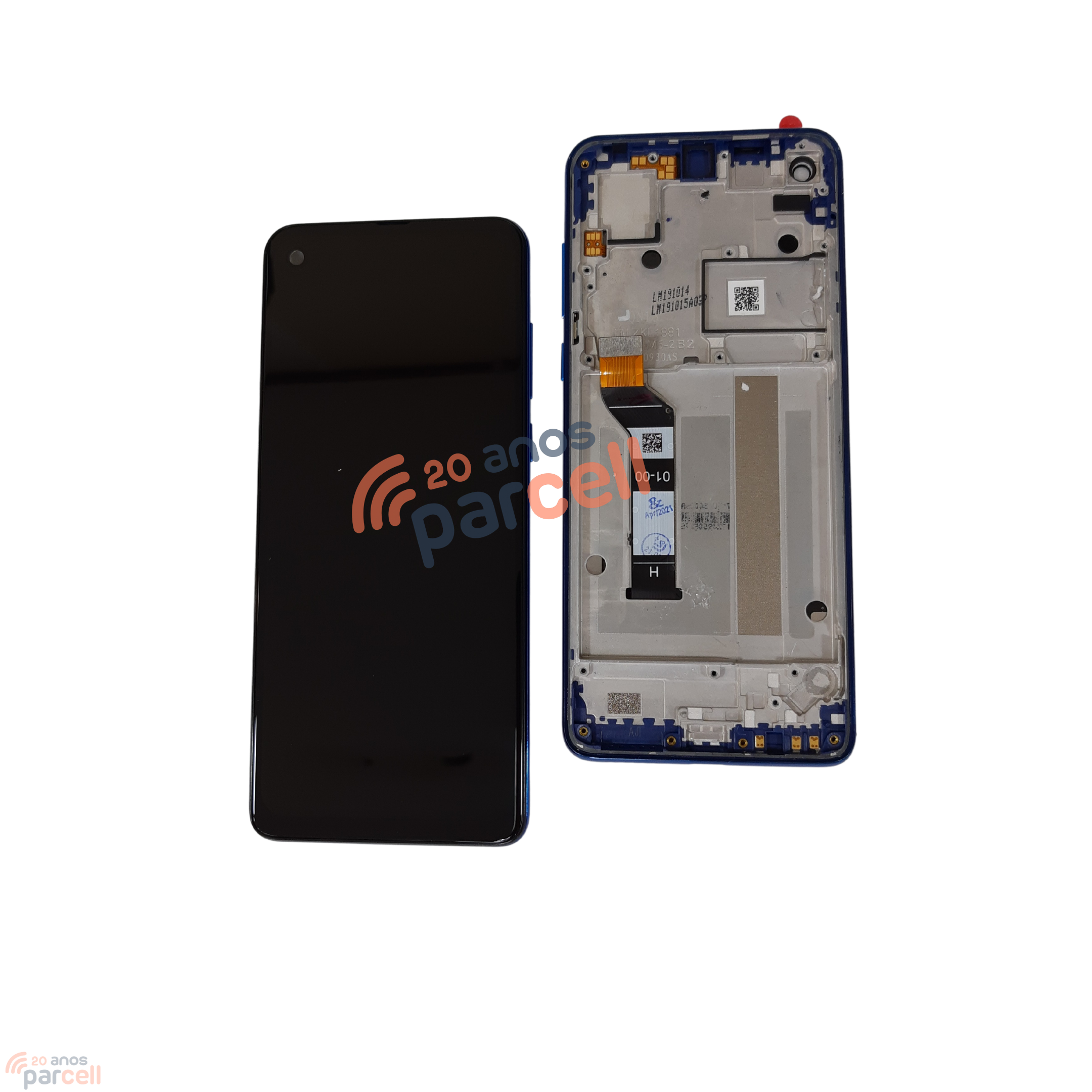 Display Motorola Moto One Vision XT1970 Com Aro Azul