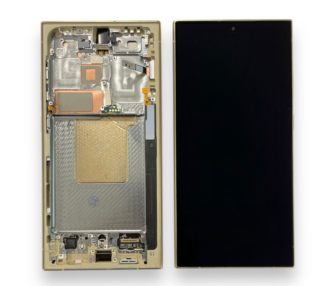 Display Samsung SM-S928 Galaxy S24 Ultra Com Aro Dourado