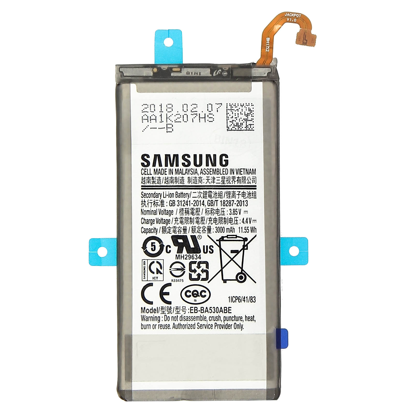 Bateria Samsung SM-A530 Galaxy A8 (2018)