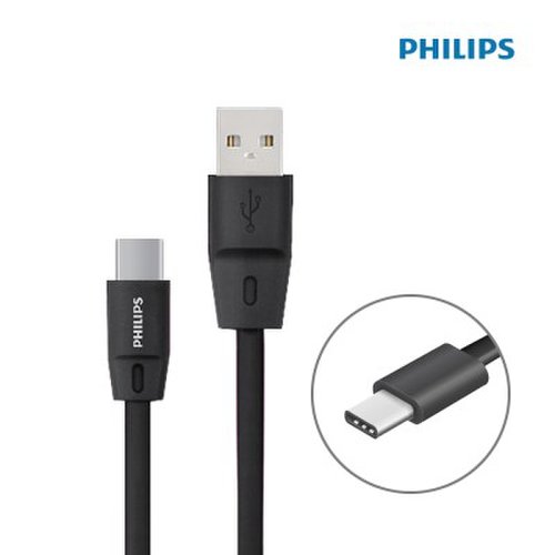 Cabo de dado Philips Tipo C  1.8M Preto DLC2529CB/97