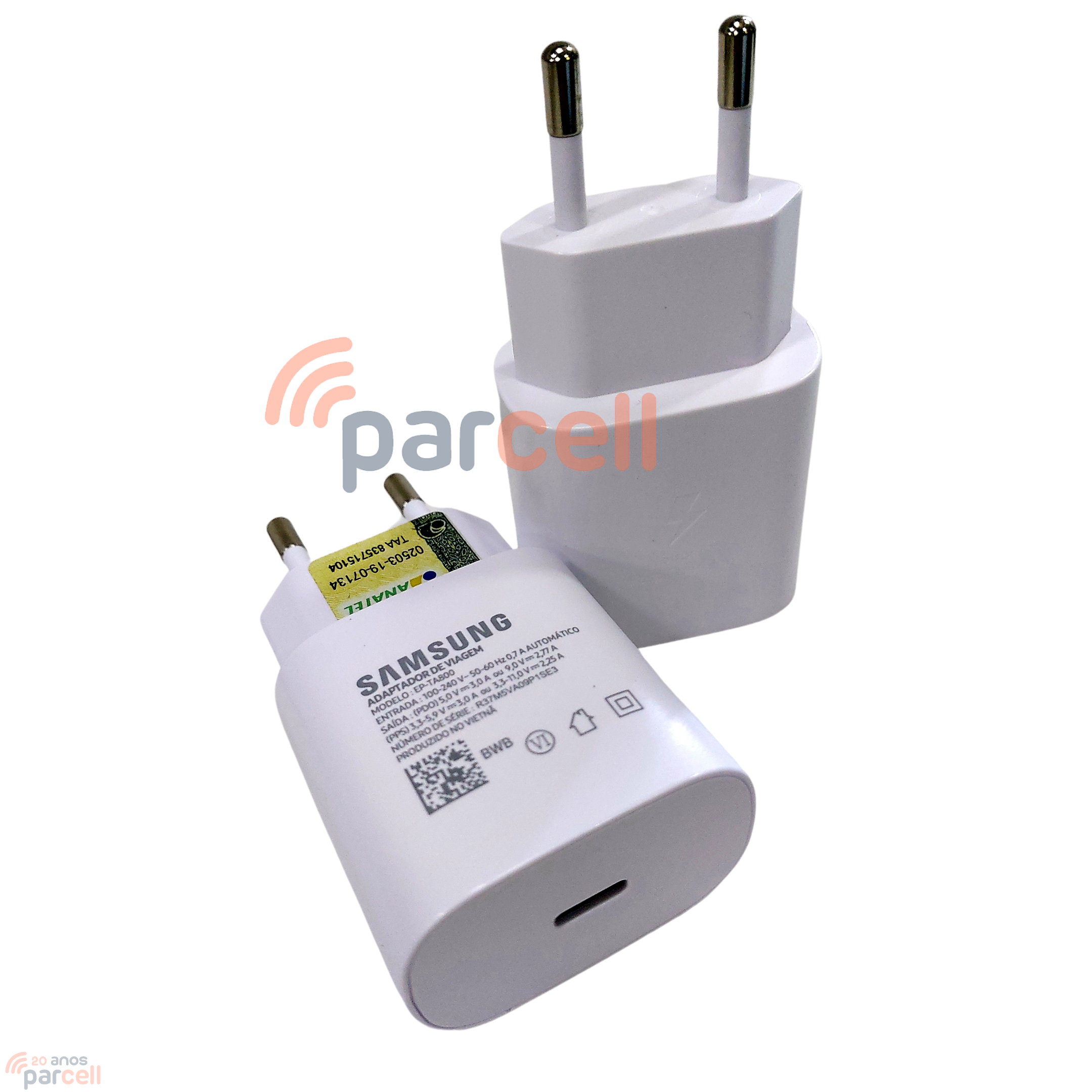 Carregador Samsung Fast Charger Tipo C Branco 25W