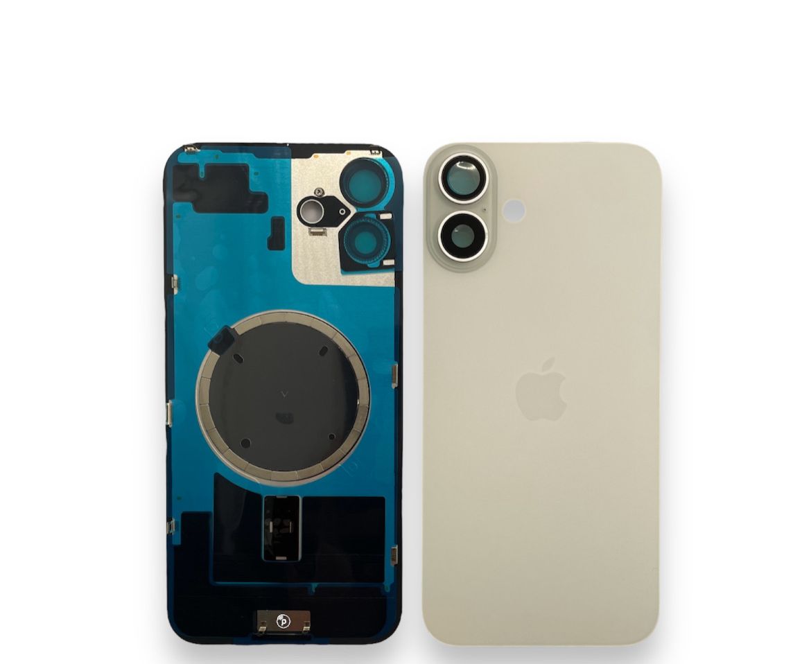 Tampa de Bateria Iphone 16 Plus Branco Com Aro