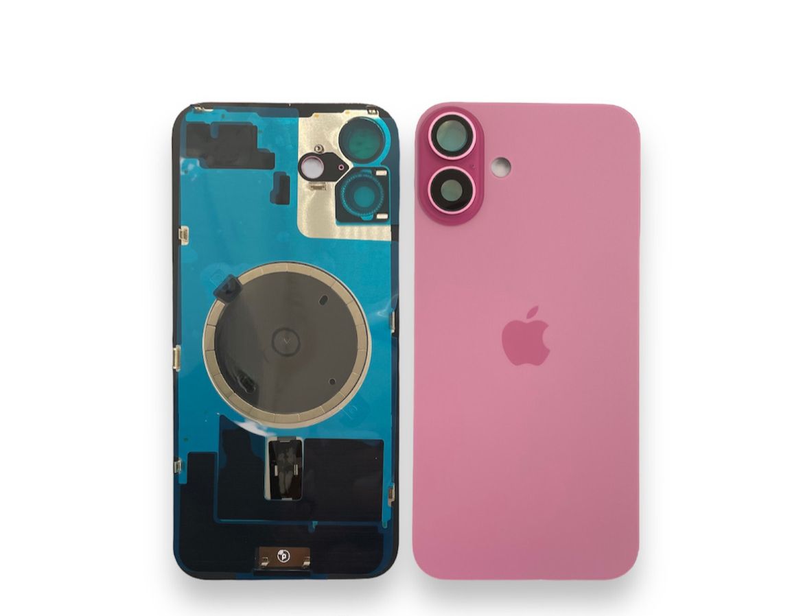 Tampa de Bateria Iphone 16 Plus Rosa Com Aro
