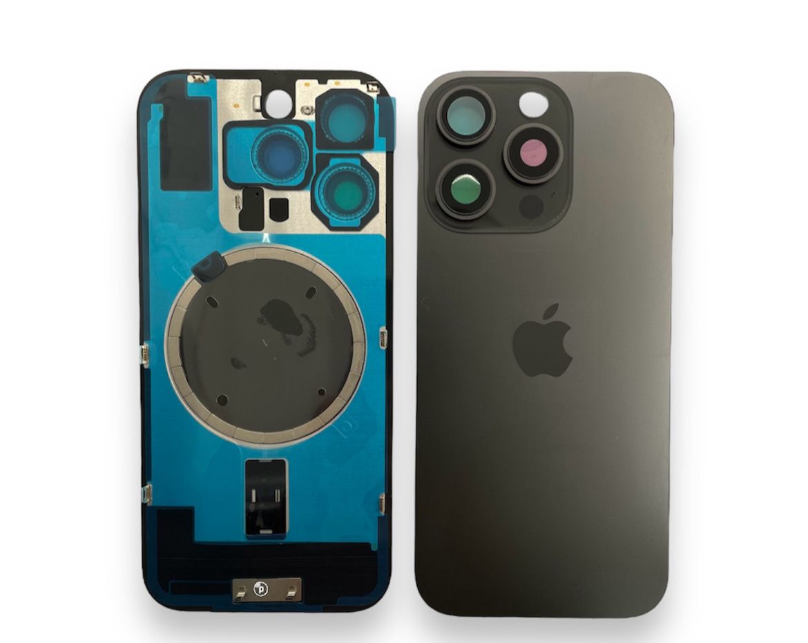 Tampa de Bateria Iphone 16 Pro Max Preto Com Aro Tampa de Bateria Iphone 16 Pro Max Preto Com Aro